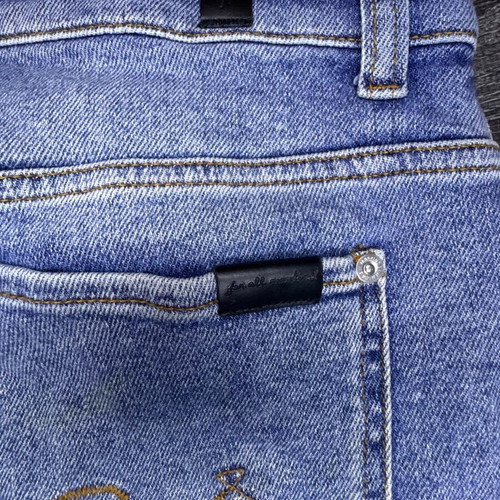 7 For All Mankind jeans used, blue denim, sizes M and L