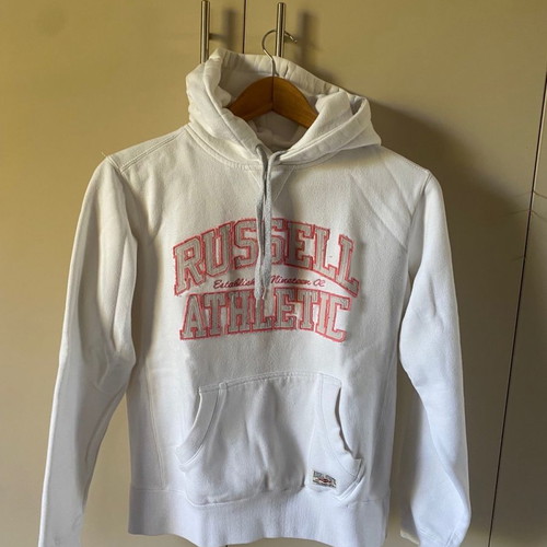 Russel Athletic hoodie used, size S, white
