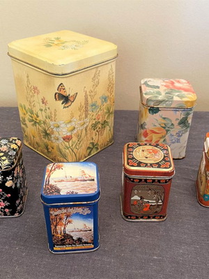 Метални кутии употребявани от 80-те години, комплект от 6 броя