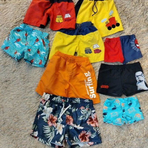 Boys' swimwear used, colorful, size 92 cm, set of 9