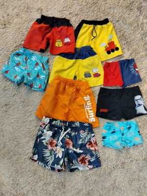 Boys' swimwear used, colorful, size 92 cm, set of 9