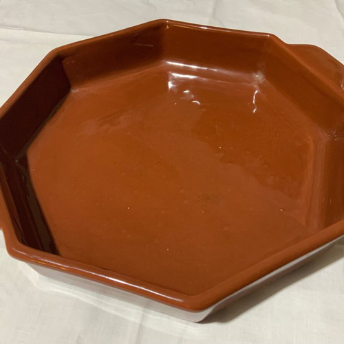 Heat-resistant glazed cookware used 30 cm