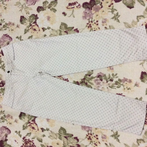 Women's pants like new, low-rise, elastic fabric, size 40, black and beige