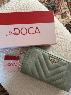 Πορτοφόλι Doca καινούργιο, τιρκουάζ με ετικέτα