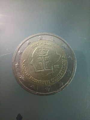 Belgium 2 euro 2012 Elizabeth coin used, circulation