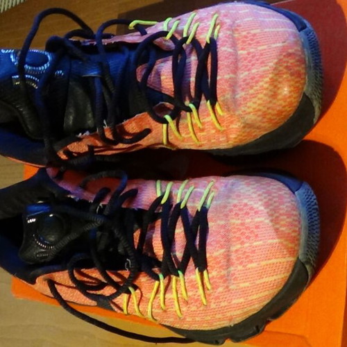 Nike KD 8 basketball shoes used, size 41, orange-black