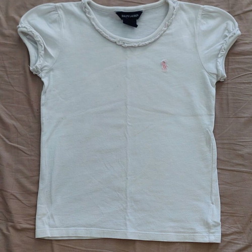 Ralph Lauren T-shirt like new, white, sizes 122 cm and 128 cm