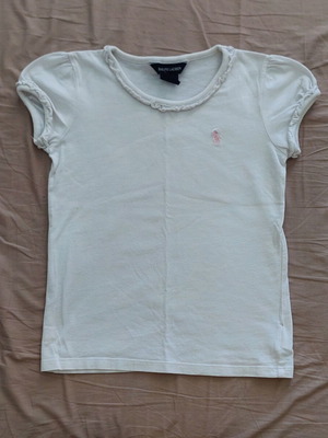 Ralph Lauren T-shirt like new, white, sizes 122 cm and 128 cm