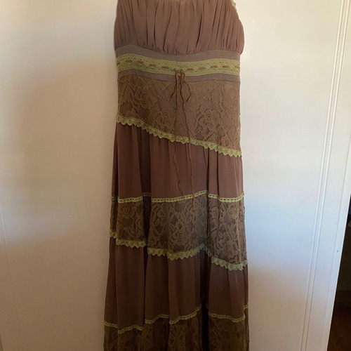 Zic Zac maxi dress used, size medium, brown
