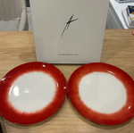 Set of 2 porcelain plates 28 cm Demeulemeester by Serax in luxury box