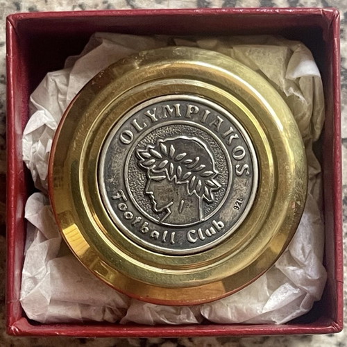 Olympiacos Vintage Souvenir Paperweight 1993 with Box