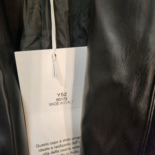 Leather blazer new one size with sleeve detail