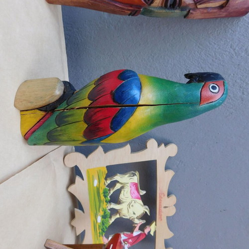 Wooden decorative souvenirs set of 4 pieces