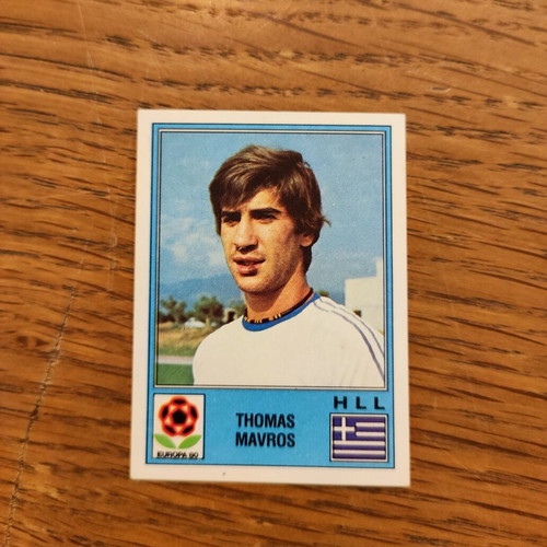 Thomas Mavros Panini sticker used, Greece national team Euro 1980