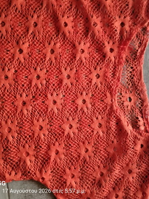 Orange lace blouse