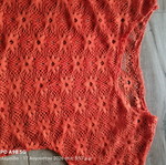 Orange lace blouse