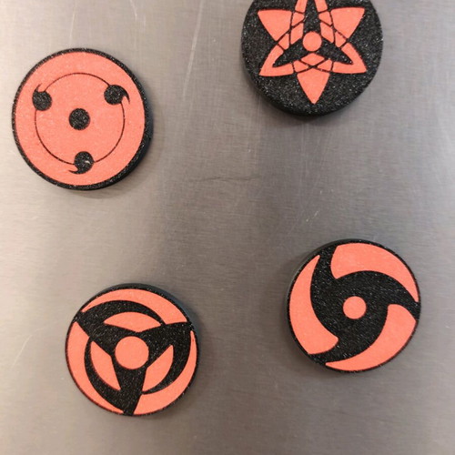 Uchiha Edition set of 4 handmade fridge magnets new