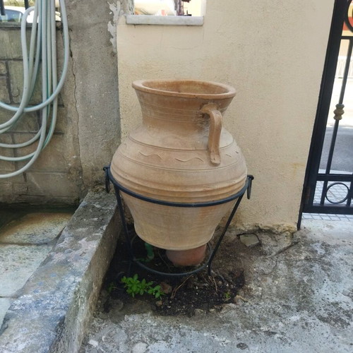 Πήλινο Πυθάρι Κριτικό χειροποίητο σε άριστη κατάσταση με βάση