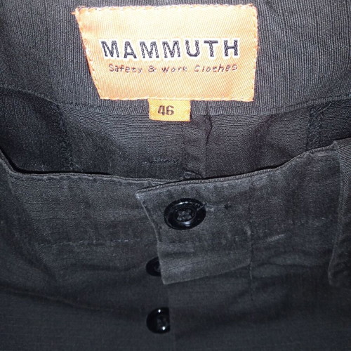 Men's military-style pants black, like new, size 46