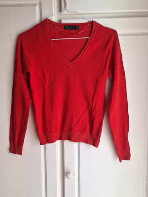 Zara knitted blouse like new, red, size S
