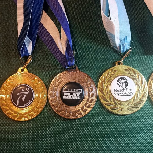 Beach Volley collectible medals like new, set of 5, 10 years old