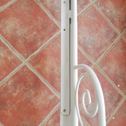 Iron single bed with extension and used mattress