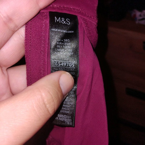 Marks & Spencer bra EU85H like new, red