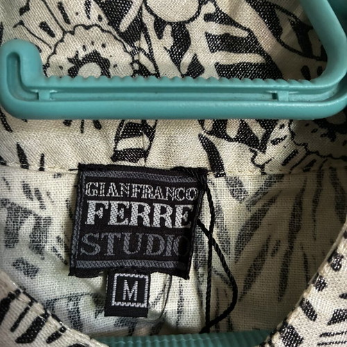 Gianfranco Ferre linen set like new, black and gray