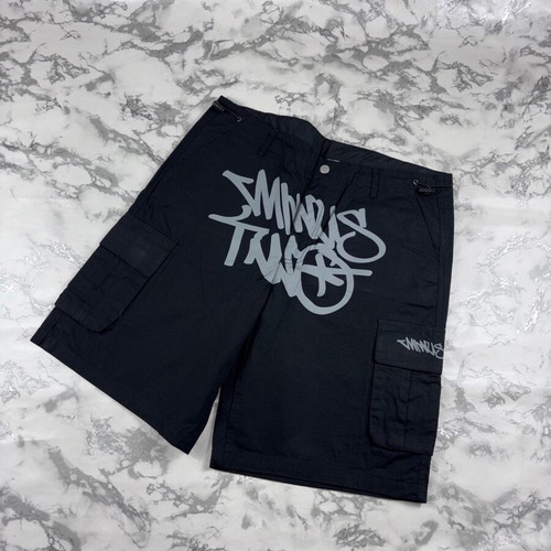 Minus Two cargo shorts men's made to order, black and gray