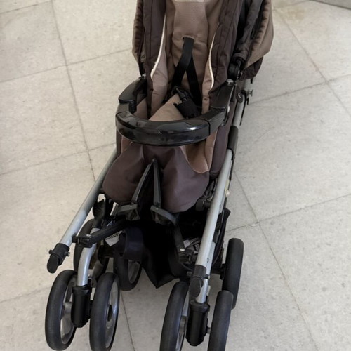 Per Perego stroller used, beige and brown with car seat