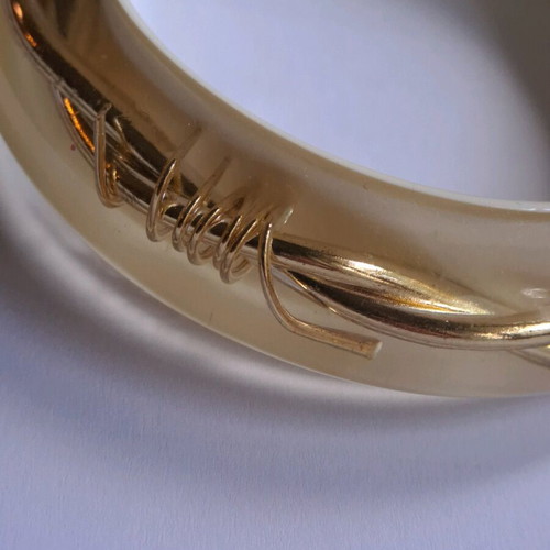 Bracelet bone with gold details like new