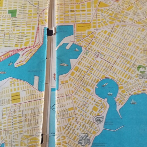Atlas with many maps used, missing covers