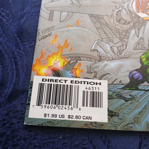 Incredible Hulk #463 used with Peter David autograph