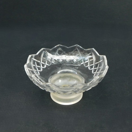 Crystal engraved chandelier part vintage in excellent condition
