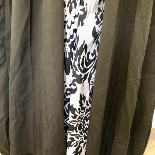 Long gothic dress with hood like new, black and white, size XL