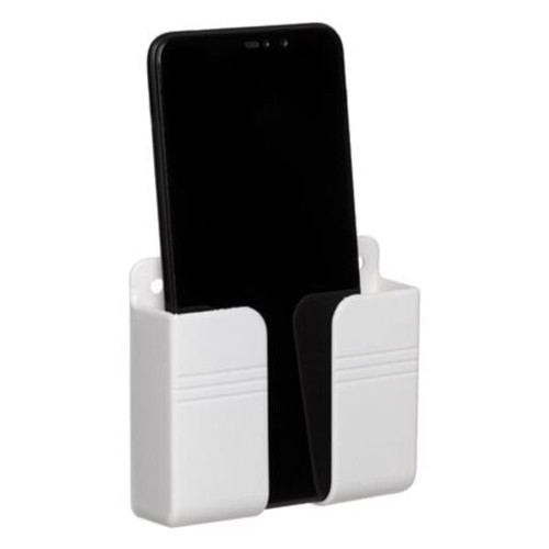 Plastic wall mount for mobile phone white new