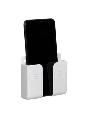 Plastic wall mount for mobile phone white new