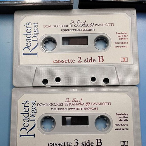 Reader's Digest cassette tapes like new, Luciano Pavarotti & Kiri Te Kanawa