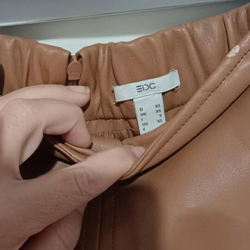 Esprit skirt used, A-line, faux leather, waist 38, beige