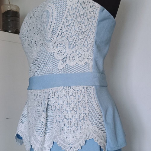Lipsy London strapless cocktail dress baby blue new, large