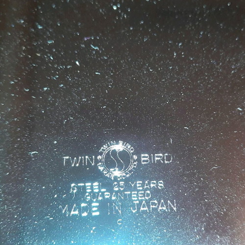 Twin bird serving tray used, nickel-plated steel, 1980s vintage
