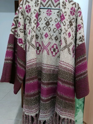 Γυναικεία ζακέτα boho μεταχειρισμένη, πλεκτή, one size, πολύχρωμη