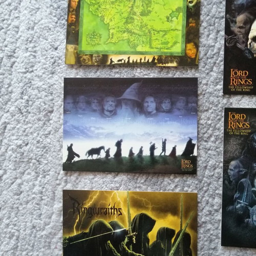 Lord of the Rings collectible postcards used, pack of 9