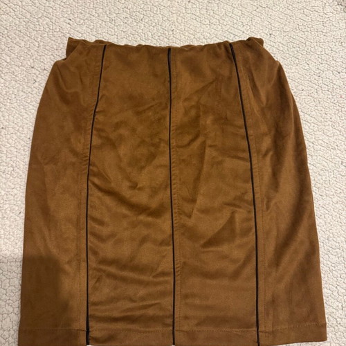 Mini velvet skirt like new, brown, size S