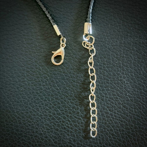Blue cross pendant with crystals, steel