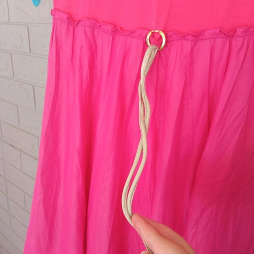 Y2K women's summer dress pink like new, elastic