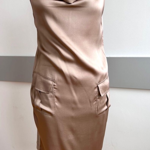 Fabiana Filippi silky dress, beige, size L