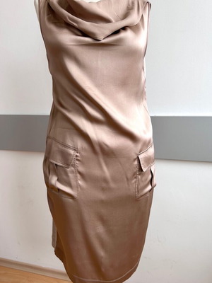 Fabiana Filippi silky dress, beige, size L