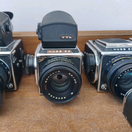 Kiev 88 SLR cameras used, set of 3 bodies with 150 mm lens