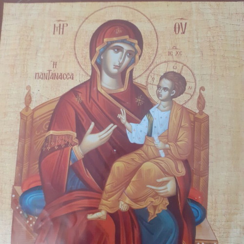 Wooden handmade religious icon new, 39×28 cm